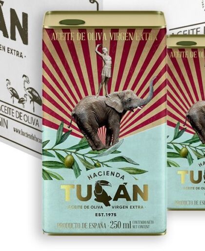 Ypač tyras alyvuogių aliejus Hacienda Tucan Arbequina, 250ml skardinė